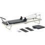 VEVOR Foldable Pilates Reformer Training Device for Home Gym Use, Pilates Bed with Dual Resistance – Spring & Cord, for Advanced and Beginner Users, up to 181.44 kg