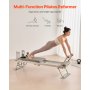 VEVOR Reformer de Pilates Plegable Máquina de Pilates para Gimnasio en Casa Equipo de Pilates Doble Resistencia Resorte y Cuerda Reformador para Avanzados Principiantes Hasta 181,4kg, 208x56x72,5 cm