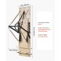 VEVOR Máquina de Pilates Reformer de Pared, Trampolín de Pilates de Madera de Arce, con Resortes de Resistencia, para Flexibilidad y Equilibrio en Gimnasio en Casa, 1830 x 560 x (800) x 620 mm