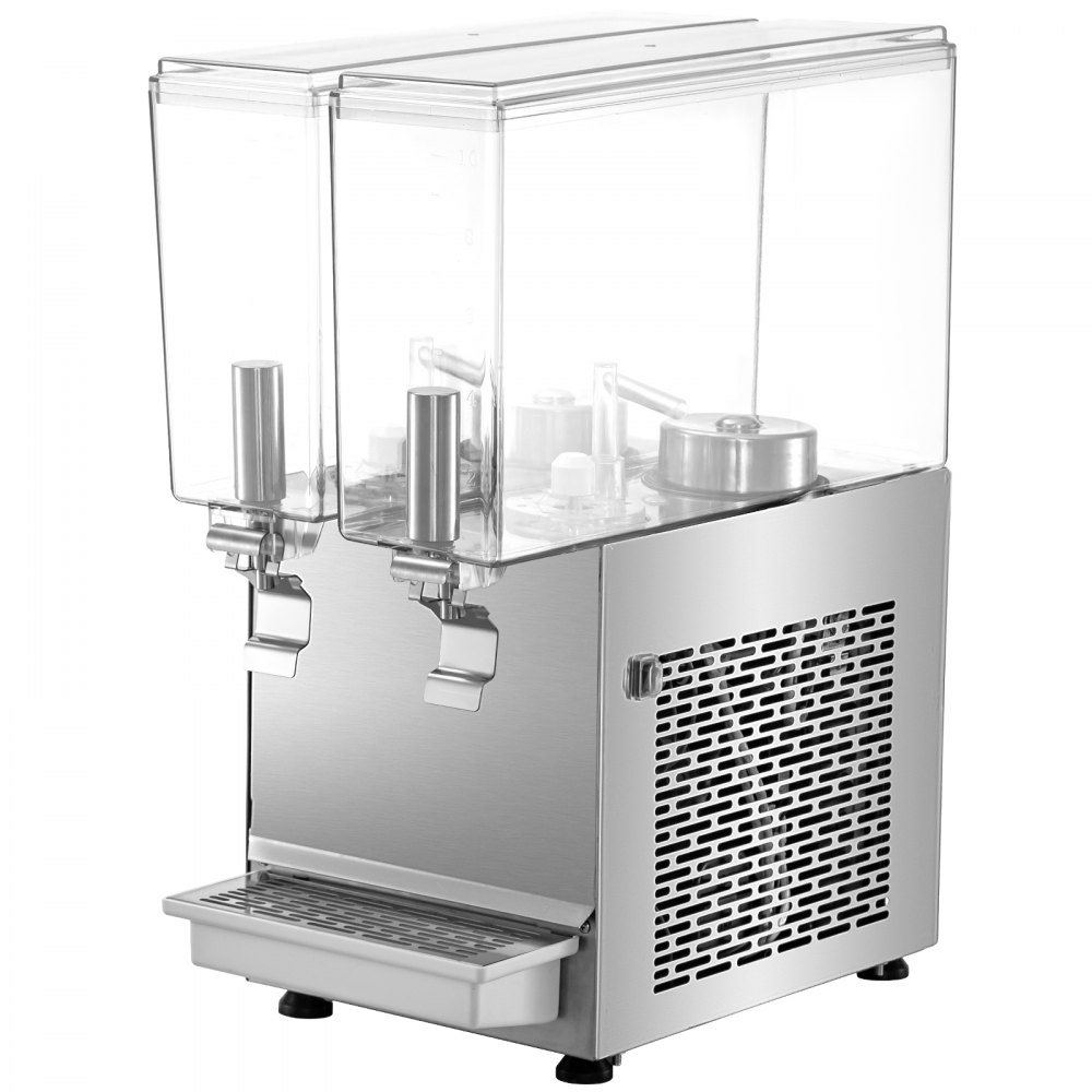 Dispensador De Jugo Comercial 2 Tanques * 12 L Dispensador De Bebidas Comercial