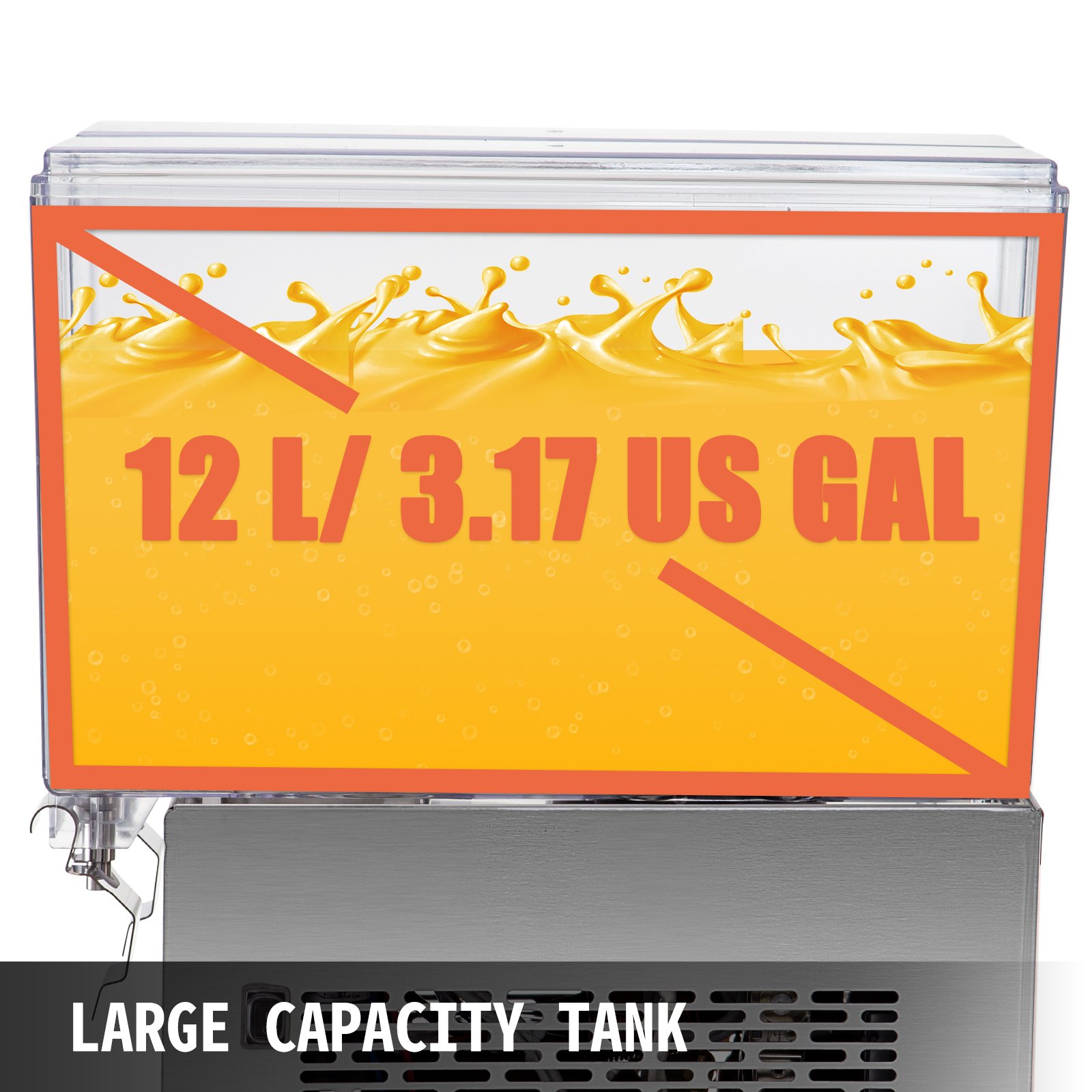 Dispensador De Jugo Comercial 2 Tanques * 12 L Dispensador De Bebidas Comercial