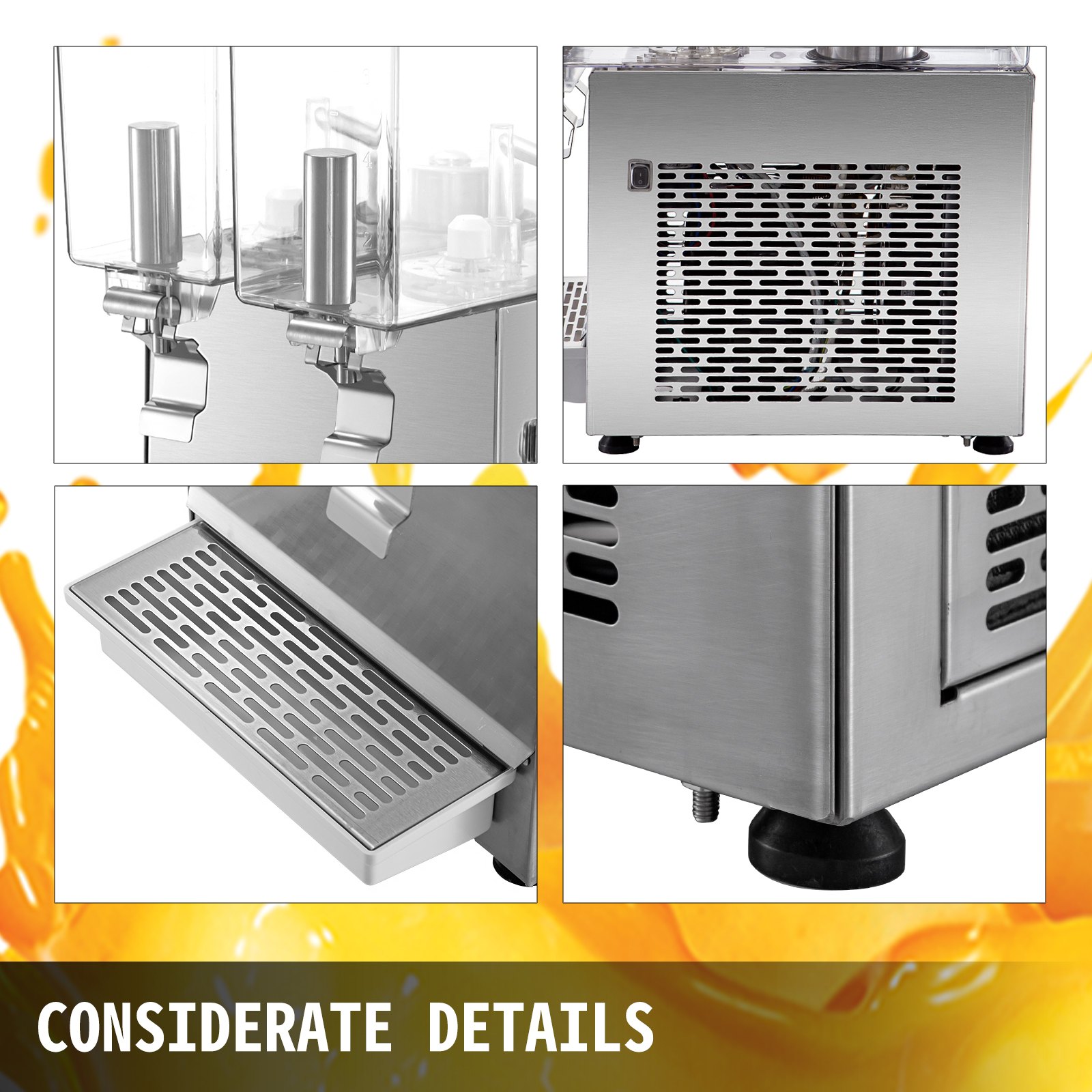 Dispensador De Jugo Comercial 2 Tanques * 12 L Dispensador De Bebidas Comercial