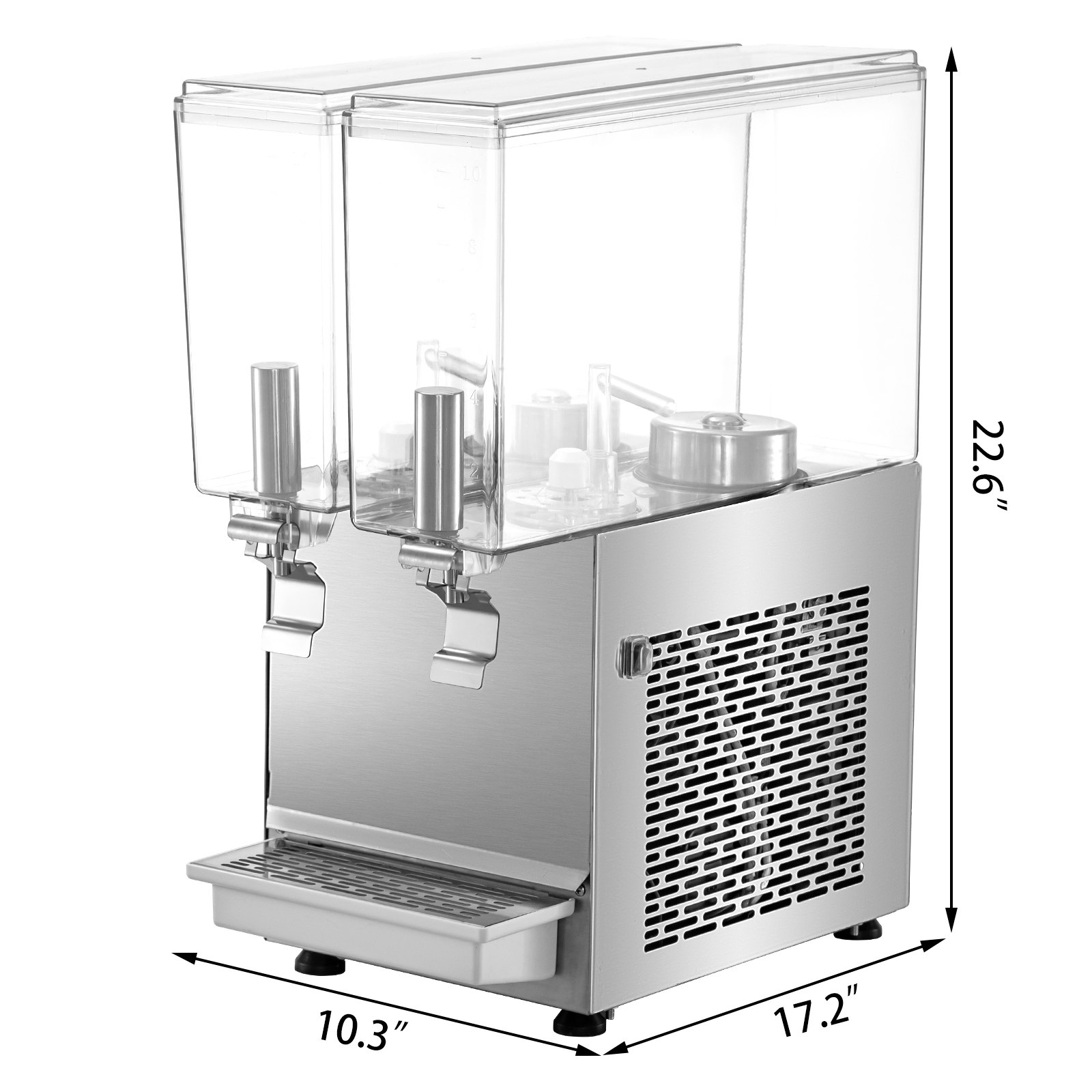 Dispensador De Jugo Comercial 2 Tanques * 12 L Dispensador De Bebidas Comercial