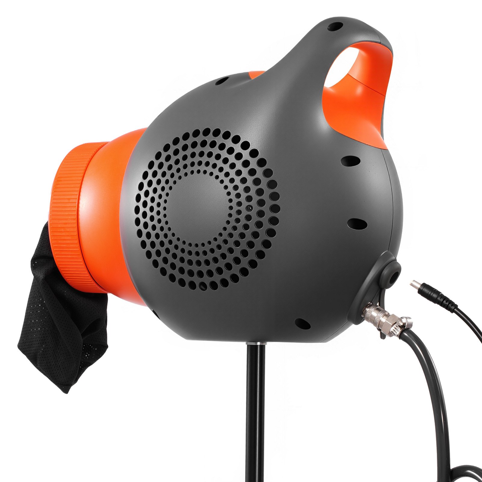 VEVOR Máquina de Espuma con Efecto de Escenario 115 W, Cañón de Burbujas para Fiestas, con Soporte de Trípode Telescópico, para Eventos Celebraciones Cumpleaños en Piscinas Jardines, Gris y Naranja