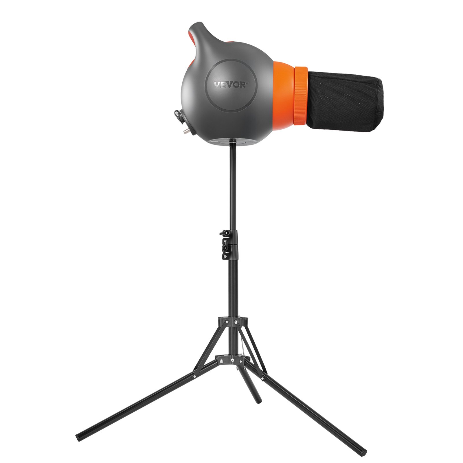 VEVOR Máquina de Espuma con Efecto de Escenario 115 W, Cañón de Burbujas para Fiestas, con Soporte de Trípode Telescópico, para Eventos Celebraciones Cumpleaños en Piscinas Jardines, Gris y Naranja