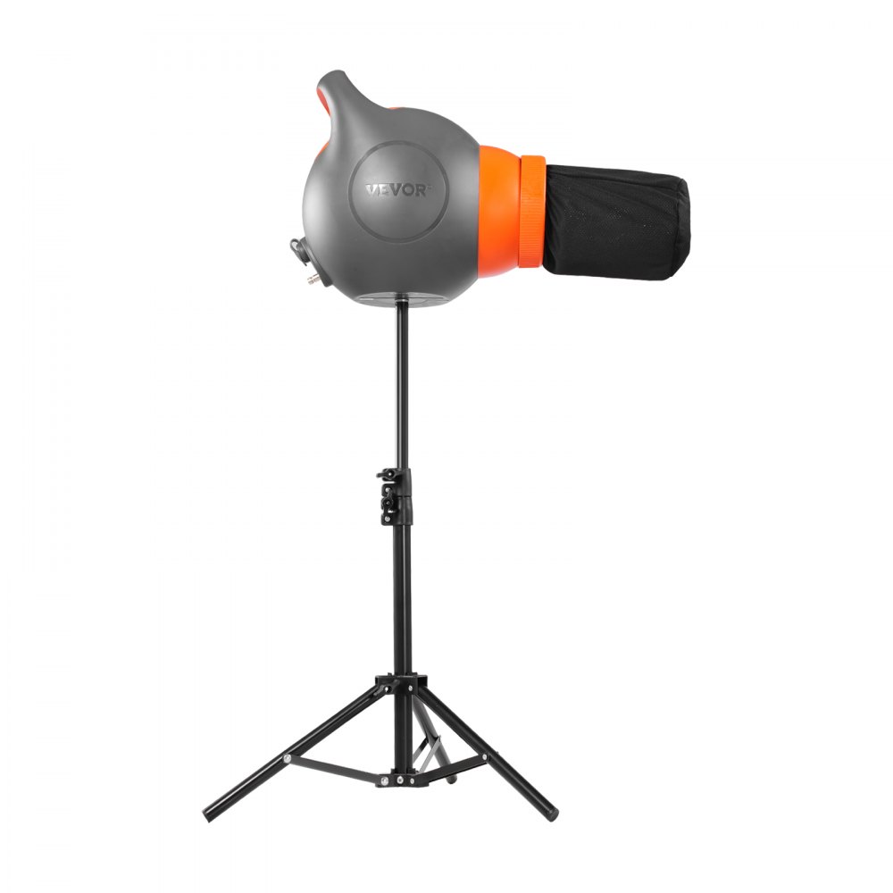 VEVOR Cañón de Espuma para Fiestas de 120 W, Máquina de Espuma Portátil con Soporte de Trípode para Patio, Piscina, Eventos al Aire Libre, Actividad de Cumpleaños, Celebraciones, Gris y Naranja