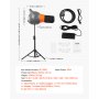 VEVOR Cañón de Espuma para Fiestas de 120 W, Máquina de Espuma Portátil con Soporte de Trípode para Patio, Piscina, Eventos al Aire Libre, Actividad de Cumpleaños, Celebraciones, Gris y Naranja