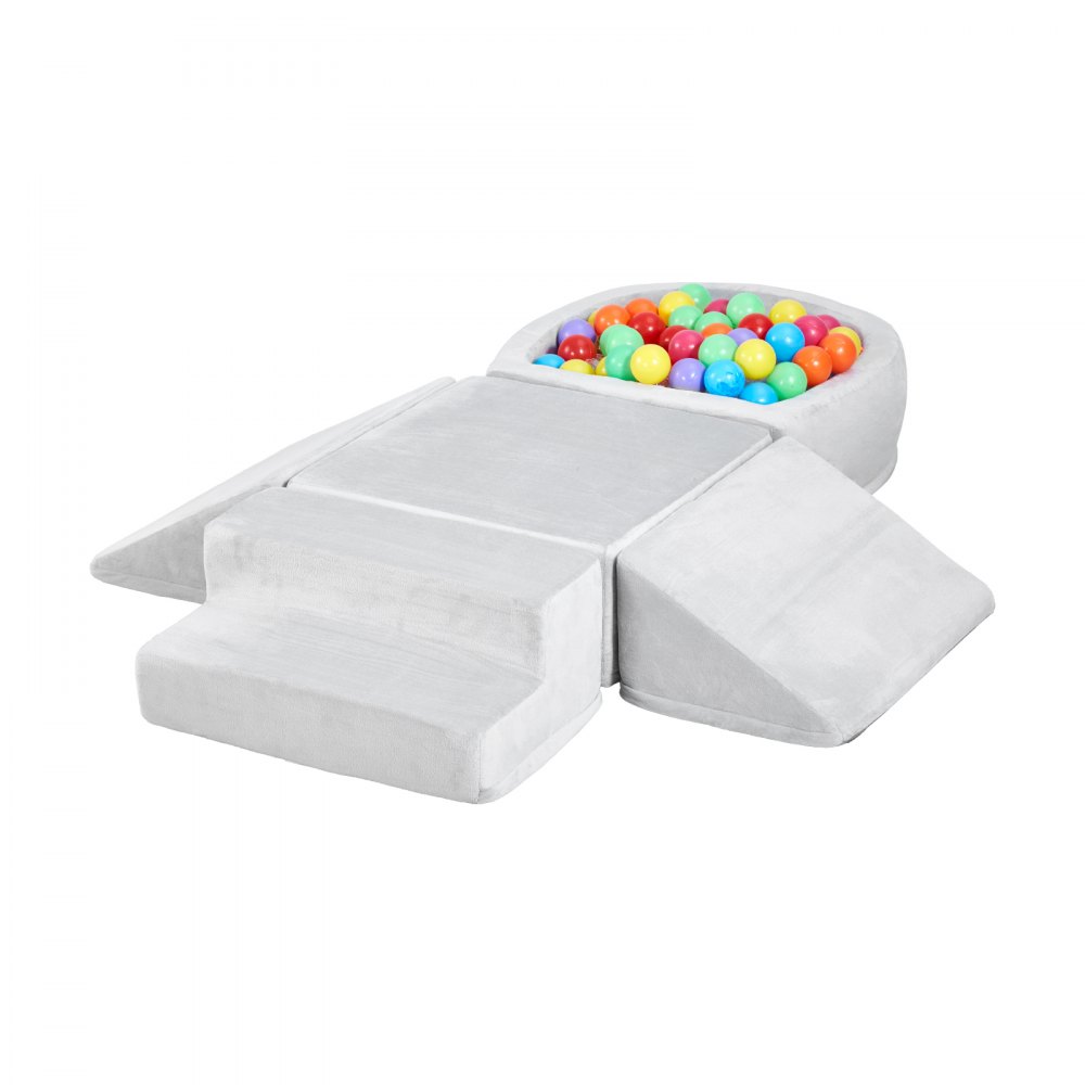 VEVOR Soft Building Blocks, 5-piece set, foam building blocks for children from 6 months to 3 years, with ball pit (balls not included), indoor climbing and crawling activity play set