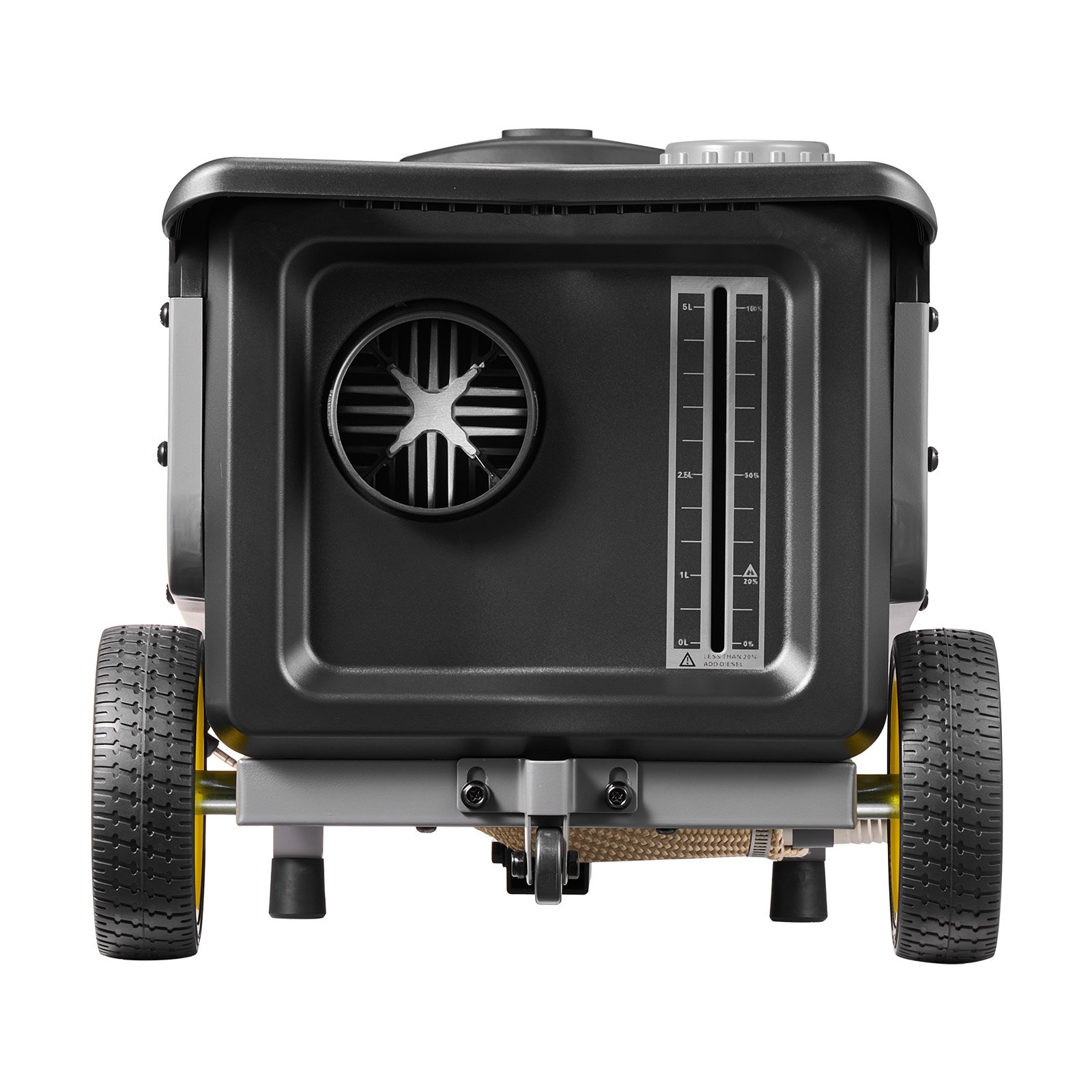 VEVOR Calentador Diésel 8 kW Portátil, con Control por Aplicación Bluetooth, Mando a Distancia y Pantalla LCD, Diseño con Ruedas, Depósito de Combustible de 5 L para Camiones, 566 x 400 x 321 mm