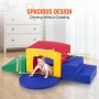 VEVOR Juguetes de escalada para niños pequeños en interiores, 5 PCS de equipo de juego para escalar, gatear y túneles, laberinto de túnel de espuma con escaleras y rampa, para niños en edad preescolar