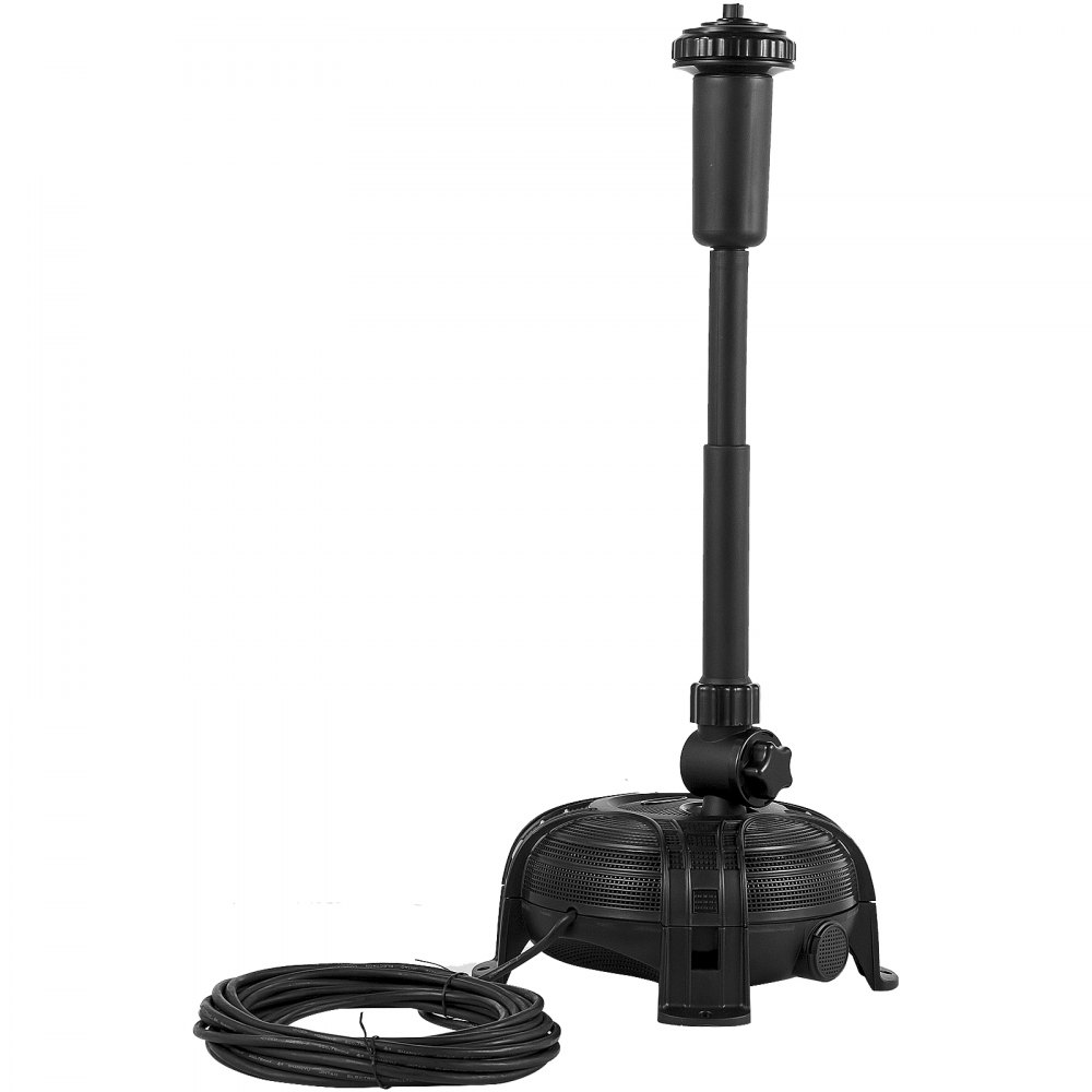 Vevor 6500 L/h Bomba De Agua Para Estanque 130 W 2 Boquillas Altura De 3,9 M