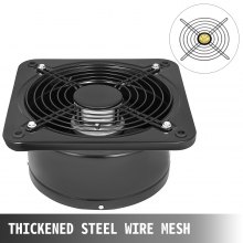 VEVOR Extractor Baño Extractor Industrial Extractor de Aire Ventilador De Escape 250mm Extractor De Ventilación 2800rpm Extractor Axial