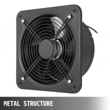 VEVOR Extractor Baño Extractor Industrial Ventilador Extractor 300mm Ventilador De Escape Extractor De Aire Ventilador De Extracción 2800 Rpm