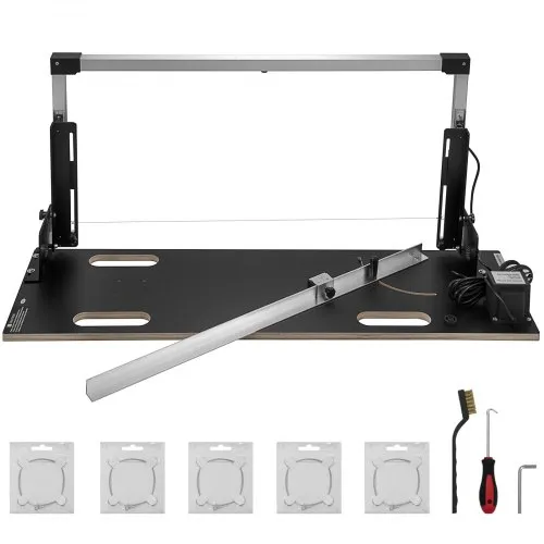 VEVOR Cortador de Alambre Caliente 360 ℃ Longitud de Corte 100 cm Máquina Corte de Espuma de Poliestireno Horizontal y Vertical 220 V Marcado Láser 138 x 35 x 15 cm Mesa de Trabajo de Corte de Espuma