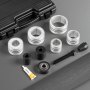 VEVOR Exhaust Pipe Expander Tool Kit, 41.27mm - 107.95mm Exhaust Pipe Stretcher, Muffler Pipes Spreader with 7 Heavy-Duty Collects & Storage Case, Automotive Car Tool Kit for Tailpipes Tubes