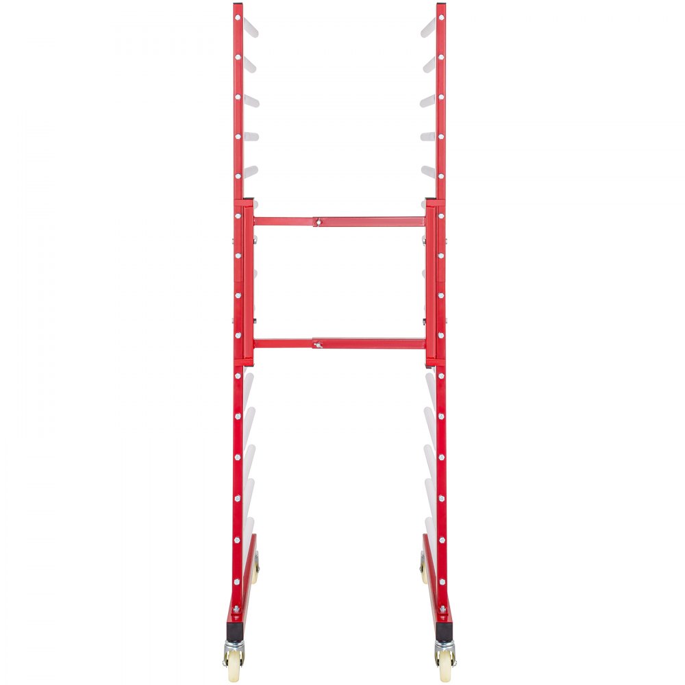 Vevor Rejilla De Secado De Pintura De Coches 770 Libras 15 Pares De Brazos Rojo