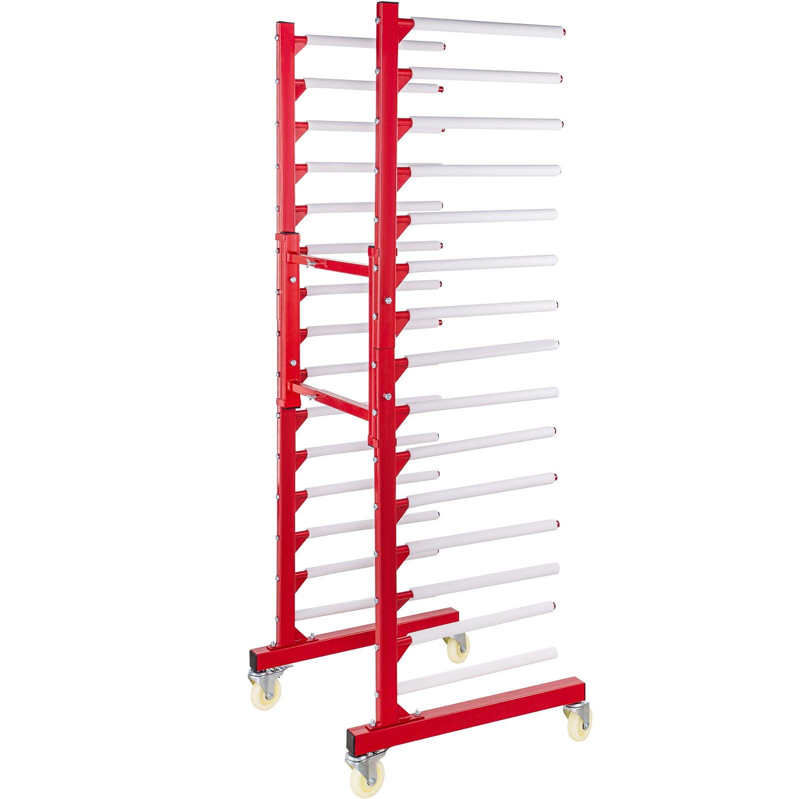 Vevor Rejilla De Secado De Pintura De Coches 770 Libras 15 Pares De Brazos Rojo