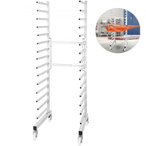 Vevor Rejilla De Secado De Pintura De Coche 770 Libras 15 Pares De Brazos Blanco