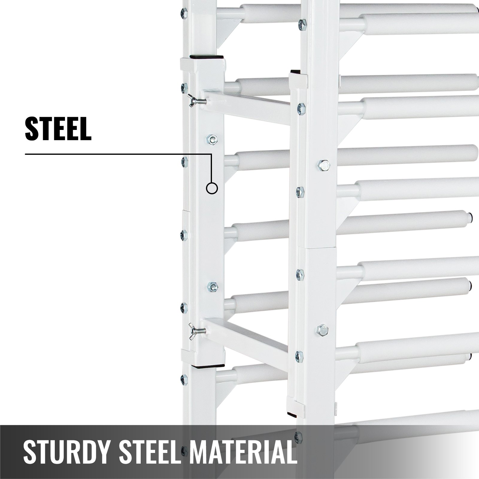 Vevor Rejilla De Secado De Pintura De Coche 770 Libras 15 Pares De Brazos Blanco