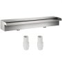 Fuente de piscina VEVOR de acero inoxidable con dos conectores blancos.