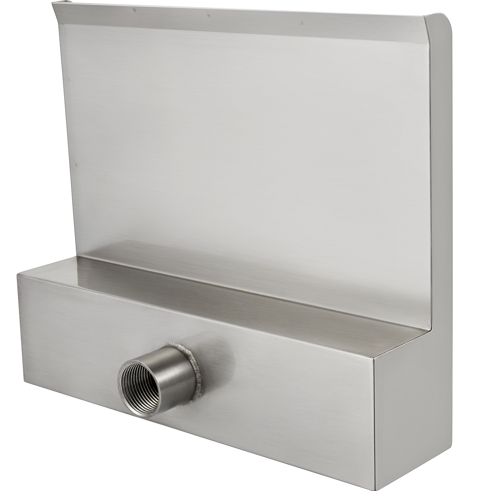 VEVOR Fuente Rectangular para Piscina Acero Inoxidable Cascadas para Piscinas 30x26x8 cm Fuente de Piscina exterior Flujo de Agua Ancha de 30 cm Cascada de Agua al Aire Libre de Jardín Patio Estanque