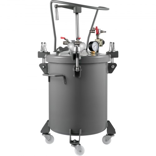 Vevor Pintura Tanque De Presión 20 L 60-71 Psi Tanque De Pintura Manual Plata
