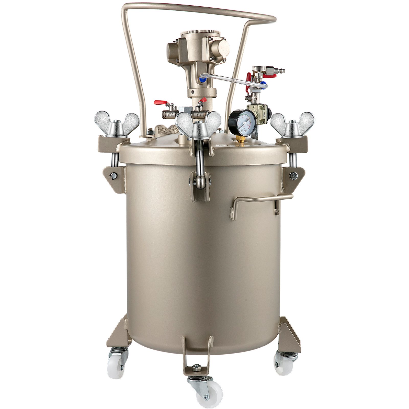 Vevor 30 L De Pintura Tanque De Presión 5 Bar Tanque De Pintura Automático Oro