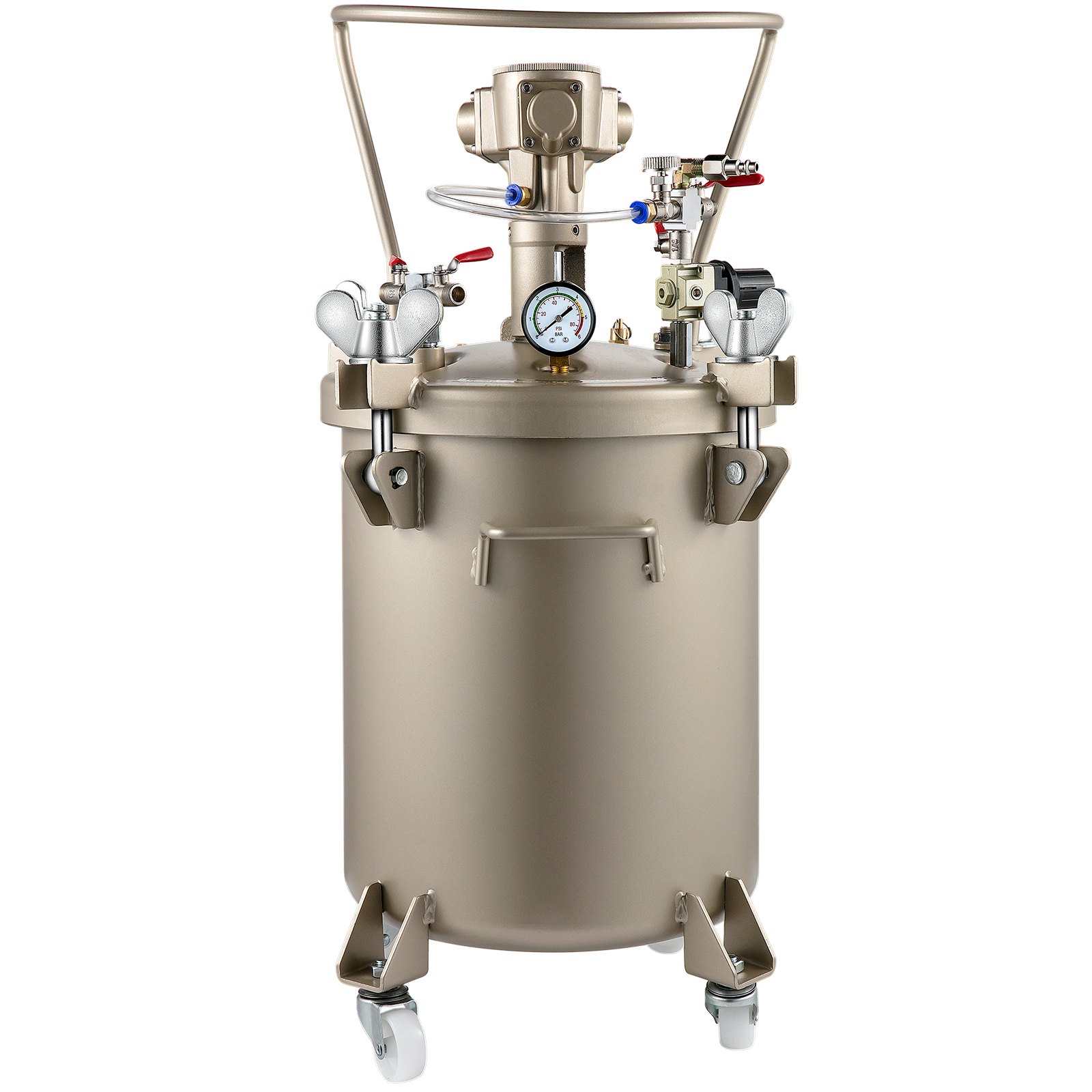 Vevor 30 L De Pintura Tanque De Presión 5 Bar Tanque De Pintura Automático Oro