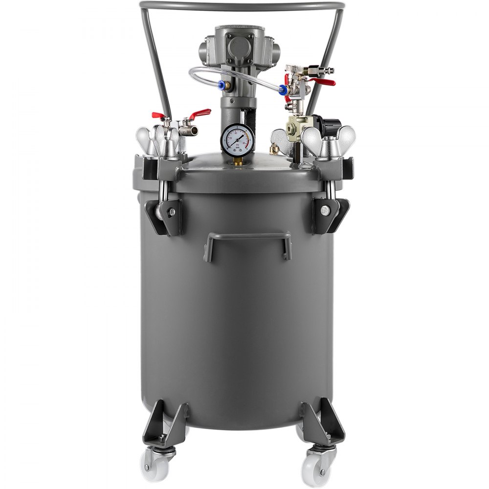 Vevor 30 L De Pintura Tanque De Presión 5 Bar Tanque De Pintura Automático Plata