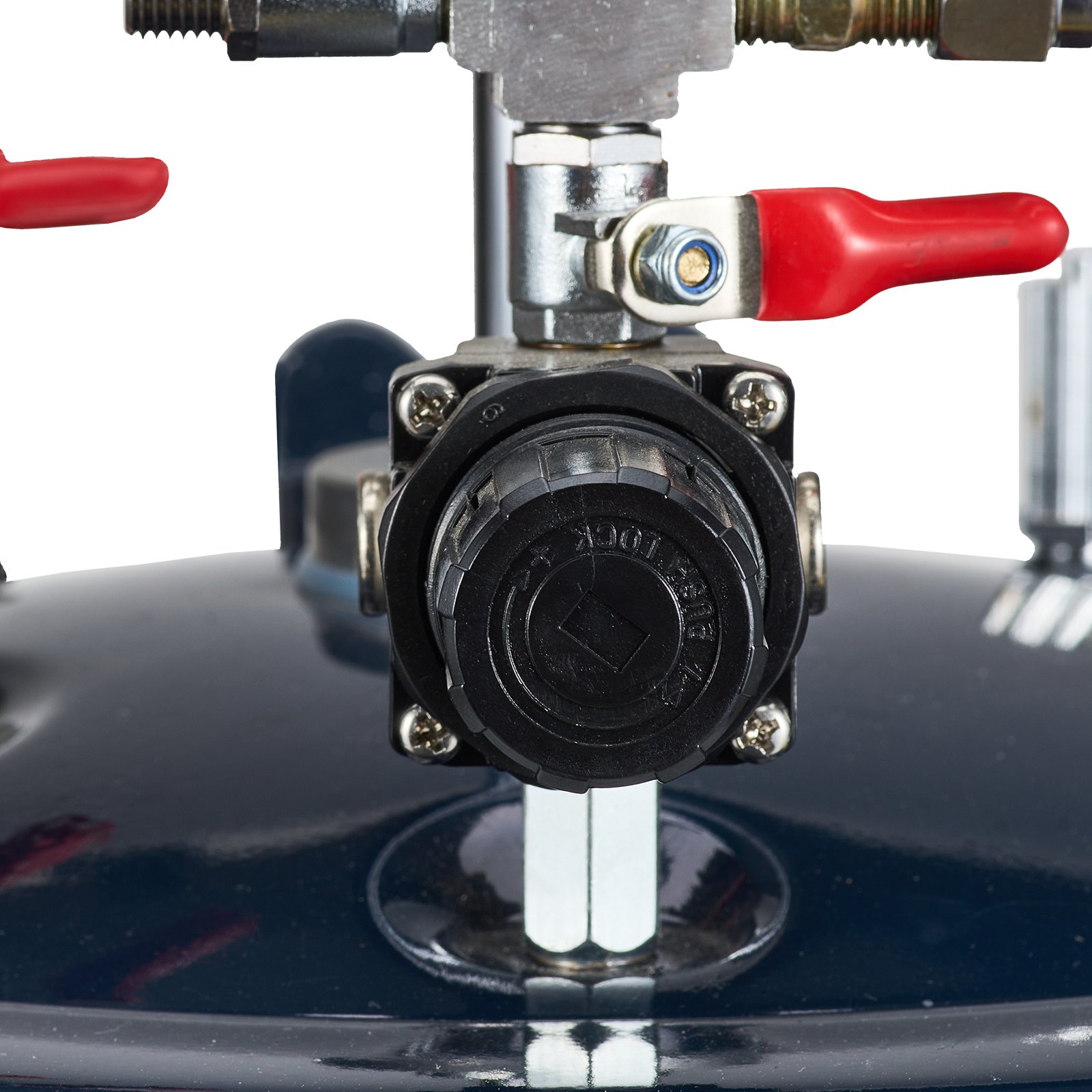 VEVOR Tanque de pintura a presión de 30 L Bote de pintura a presión Entrada de aire de 6,4 mm Salida de 9,5 mm Ajustable Sistema de pulverización de pintura impermeable de 70 PSI para decoración