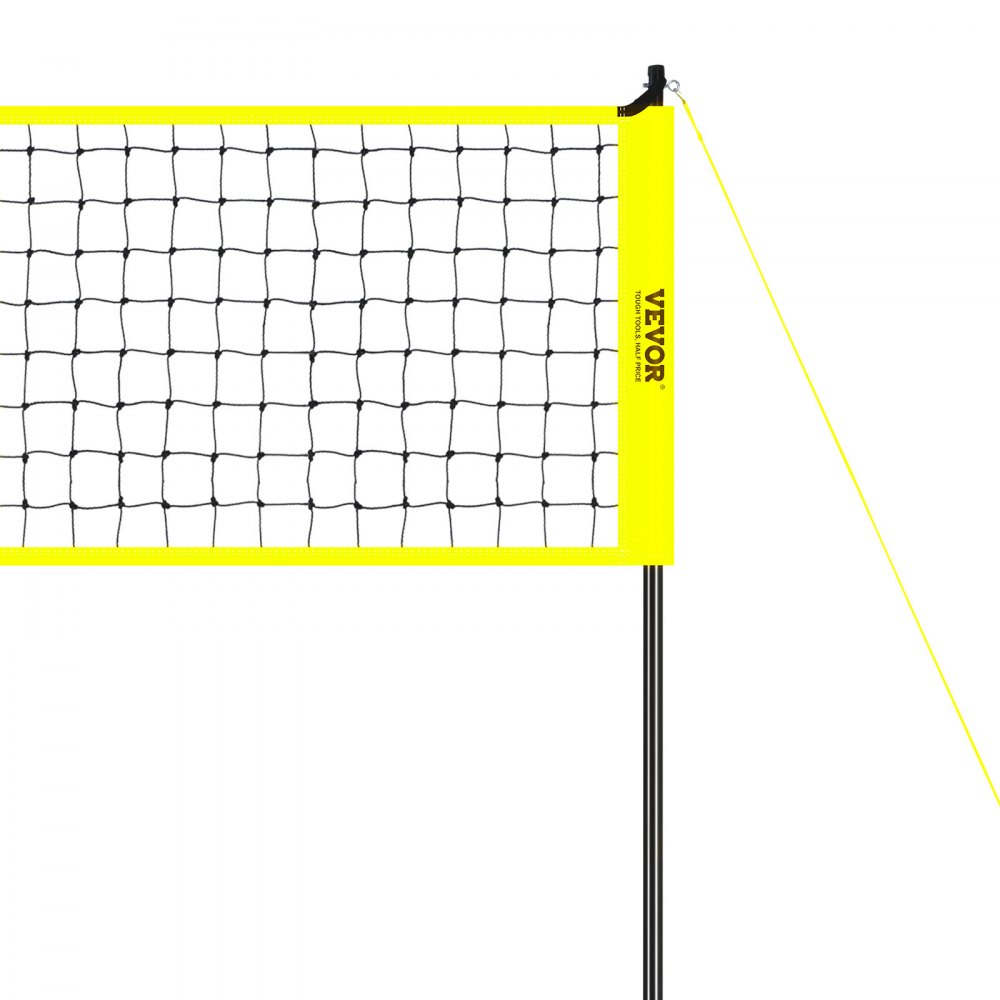 VEVOR Red de Voleibol Portátil de PE, Poste de Acero, Altura Ajustable, Kit de Red de Voleibol Profesional con Bolsa de Transporte y Línea Límite para Entrenamiento en Playa, Jardín, al Aire Libre