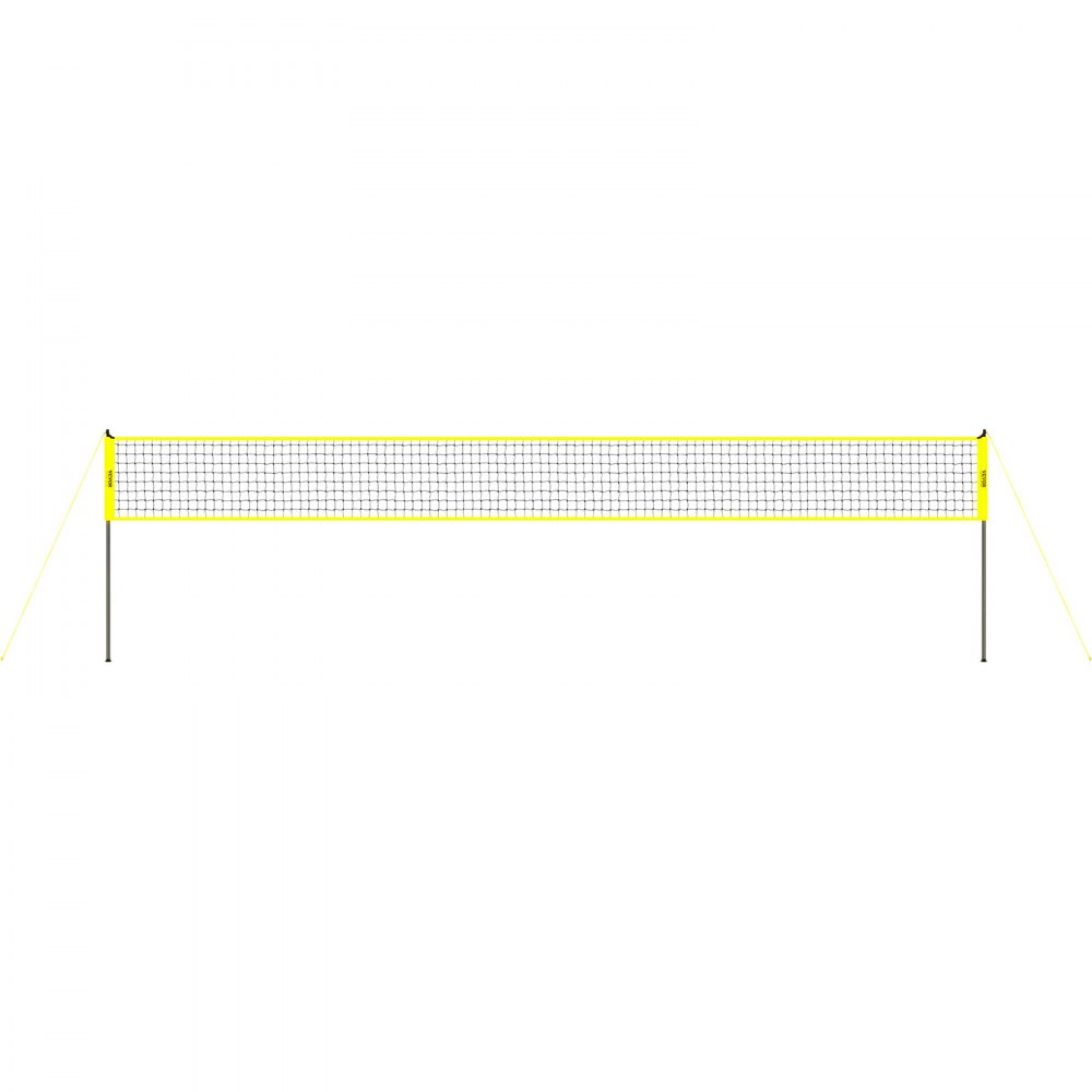 VEVOR Red de Voleibol Portátil de PE, Poste de Acero, Altura Ajustable, Kit de Red de Voleibol Profesional con Bolsa de Transporte y Línea Límite para Entrenamiento en Playa, Jardín, al Aire Libre