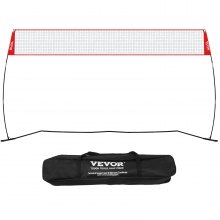 VEVOR Red de Entrenamiento de Voleibol Independiente para Uso Interior o Exterior, Sistema de Red portátil de Altura Ajustable con Bolsa de Transporte, para Golpear Ejercicios de Servicio