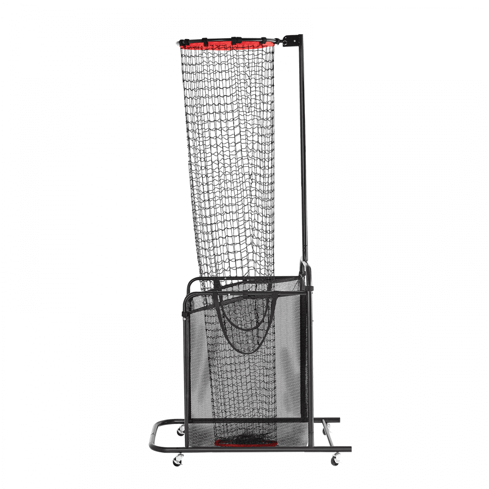 VEVOR Volleyball Training Net, Angle and Height Adjustable Volleyball Trainer, Portable Practice Net with Cart, Wheels & Carrying Bag, Professional Serve & Smash Training