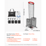 VEVOR Equipo de Entrenamiento Profesional para Colocador de Voleibol, con Ángulo y Altura Ajustables, con Carrito, 4 Ruedas y Bolsa de Transporte, para Interior y Exterior para Saques, Remates