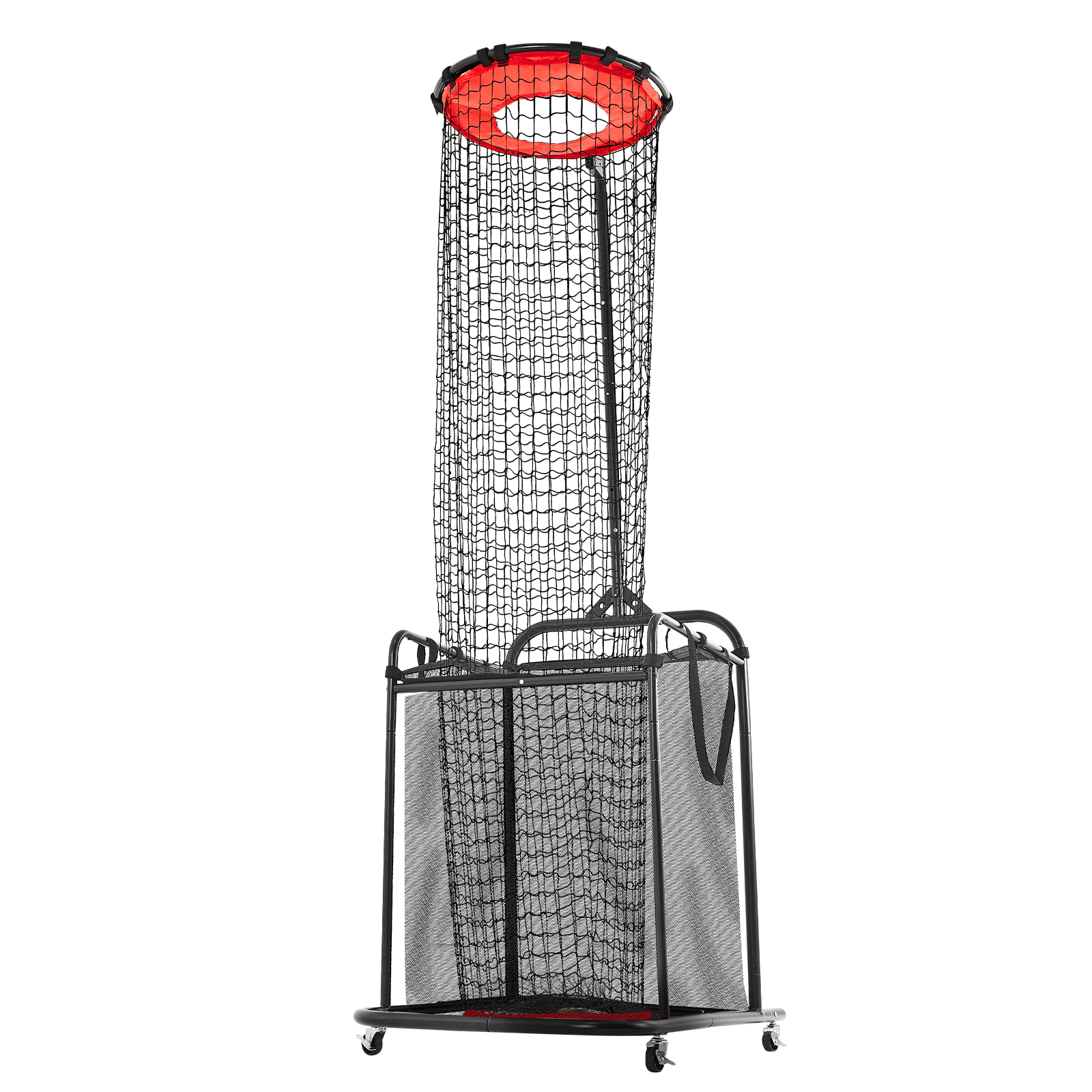VEVOR Volleyball Training Net, Angle and Height Adjustable Volleyball Trainer, Portable Practice Net with Cart, Wheels & Carrying Bag, Professional Serve & Smash Training