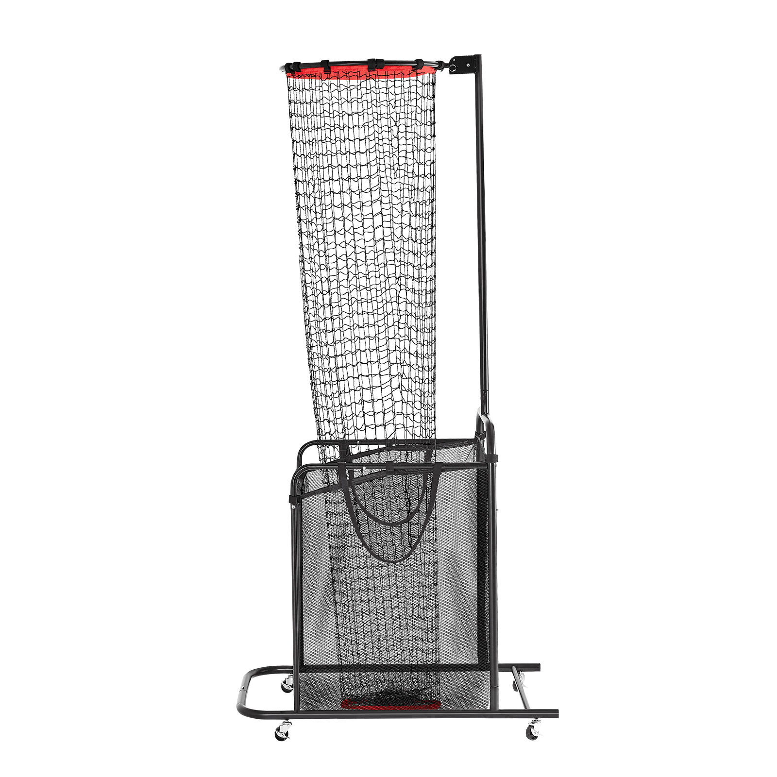 VEVOR Equipo de Entrenamiento Profesional para Colocador de Voleibol, con Ángulo y Altura Ajustables, con Carrito, 4 Ruedas y Bolsa de Transporte, para Interior y Exterior para Saques, Remates