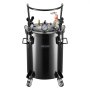 VEVOR Tanque de Presión, Capacidad de 30 Litros, con 2 Conectores UE/AU para Estudios Creativos y Aficionados al Bricolaje, con Acoplamientos Rápidos y Cuatro Ruedas, 390 x 340 x 630 mm, Color Negro
