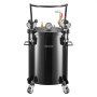 VEVOR Tanque de Presión, Capacidad de 30 Litros, con 2 Conectores UE/AU para Estudios Creativos y Aficionados al Bricolaje, con Acoplamientos Rápidos y Cuatro Ruedas, 390 x 340 x 630 mm, Color Negro