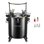 VEVOR Tanque de Presión para Pintura en Aerosol, 40 L, con 3 Conectores Rápidos UE/AU/EE. UU. para Aficionados al Bricolaje o Artistas de Estudio, 4 Ruedas, hasta 0,55 MPa, 450 x 450 x 740 mm