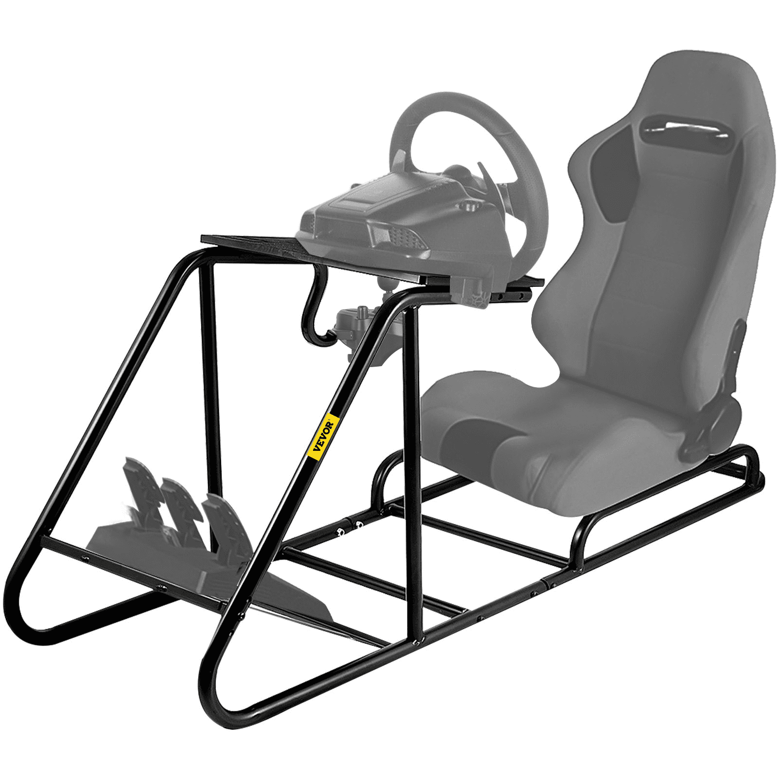VEVOR Soporte de Asiento de Volante 56x18,5x23" Soporte para Asiento 200kg Acero al Carbono Soporte de Silla de Juego para PS4 PS3 Xbox One Xbox 360 Logitech Thrustmaster Fanatec Simcube (Sin Asiento)