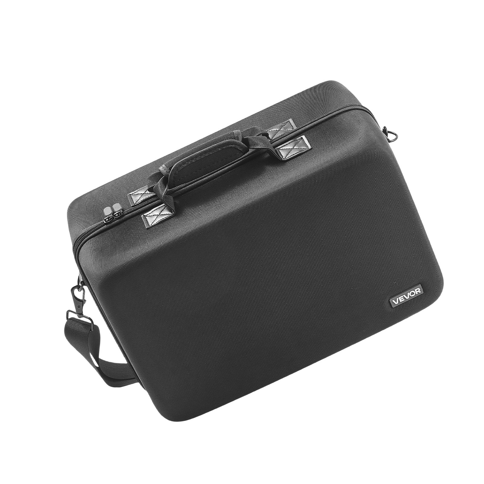 VEVOR Estuche de Transporte PS5, Bolsa de Viaje 395 x 190 x 250 mm para PlayStation 5 Slim EVA a Prueba de Golpes con Forro Interior Suave, Divisores Acolchados y Asa para Almacenamiento, Negro