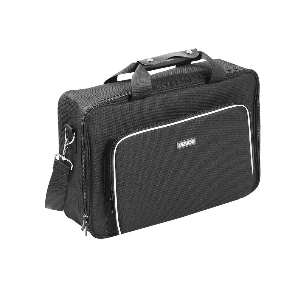 VEVOR Estuche de Transporte PS5, Bolsa de Viaje 415 x 115 x 315 mm para PlayStation 5 y PS5 Slim de Nailon Impermeable con Forro Interior Suave, Divisores Acolchados y Asa de Transporte, Negro