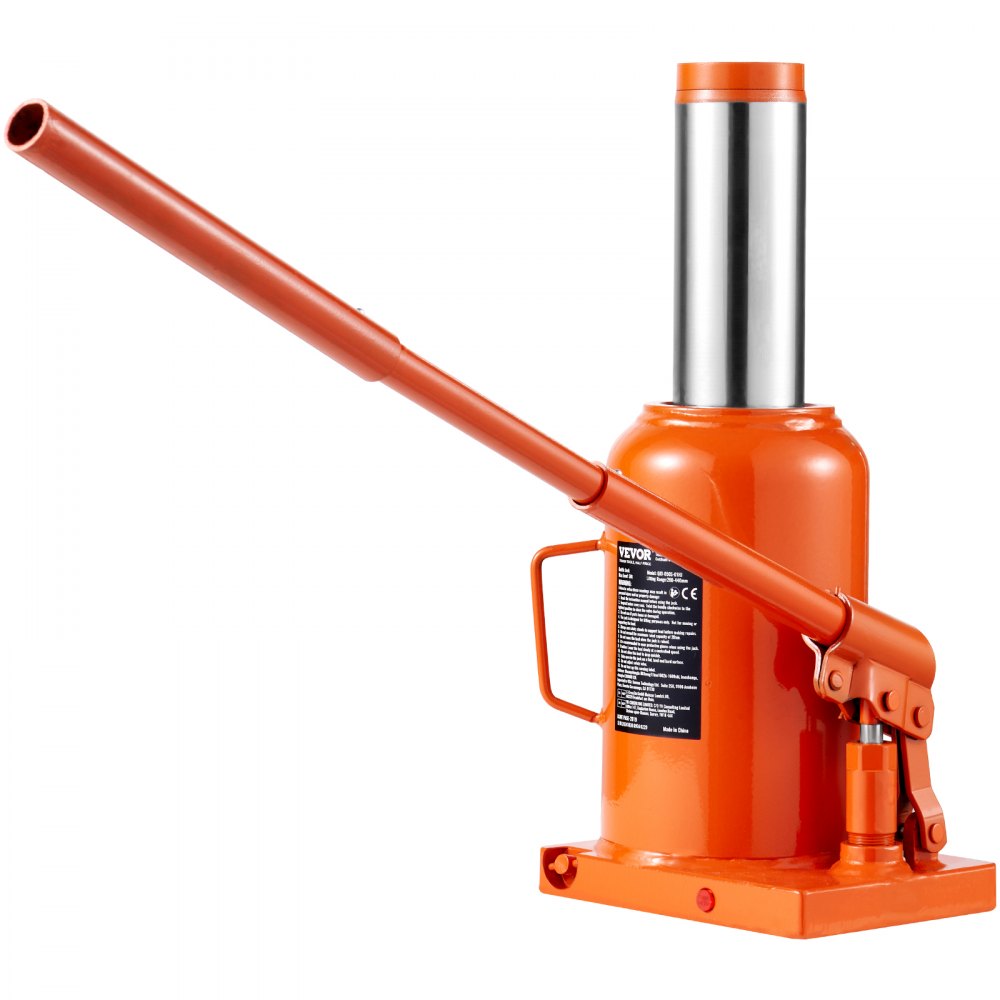 VEVOR Gato Hidráulico de Botella 30 T Manual Gato de Botella Soldado Rango de Elevación de 285-475 mm Mango Largo de 3 Secciones para Automóviles, Reparación de Automóviles, Ingeniería Industrial