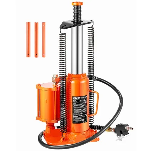 VEVOR Gato Hidráulico de Aire de Botella 12 T Gato Hidráulico de Botella Neumático Rango de Elevación de 265-505 mm Bomba Manual para Automóviles, Reparación de Automóviles, Ingeniería Industrial
