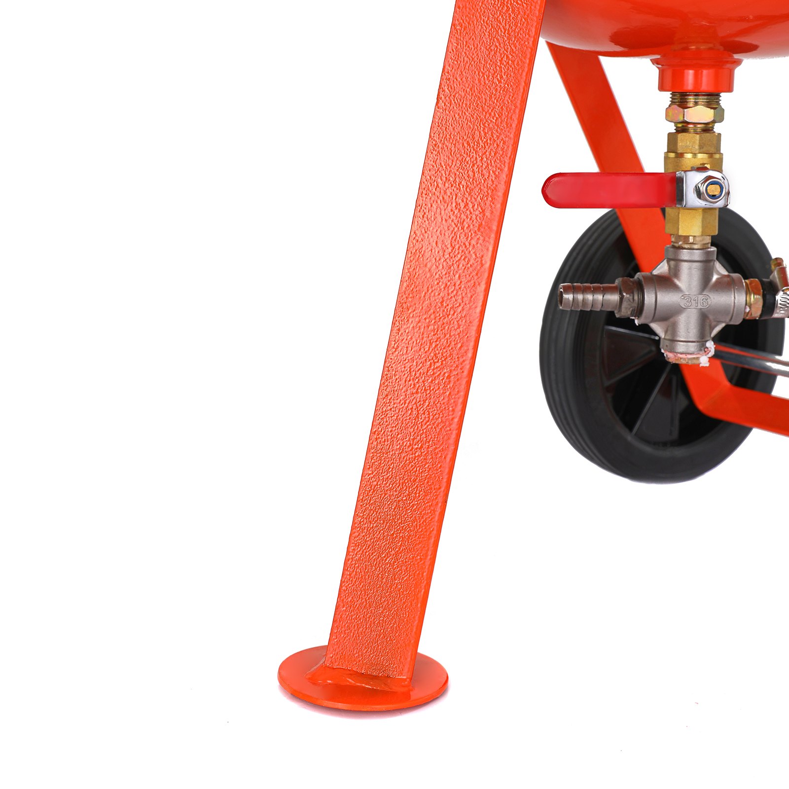 VEVOR Mobile Sandblaster 37 L Sandblasting System 2.3 m Working Hose Sandblaster 60-110 PSI Working Pressure Ideal for Removing Rust, Paint, Stains and Polishing Large Surfaces