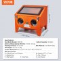 VEVOR Gabinete de chorro de arena, gabinete de chorro de arena portátil de 151,6 L de 40 a 120 PSI, chorro de arena de acero resistente con pistola de chorro de arena y 4 boquillas de cerámica