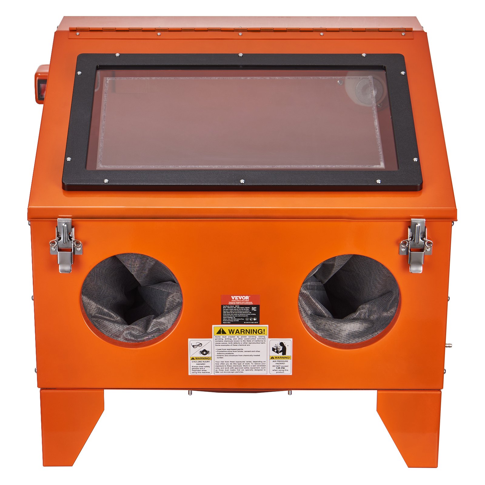VEVOR Gabinete de chorro de arena, gabinete de chorro de arena portátil de 151,6 L de 40 a 120 PSI, chorro de arena de acero resistente con pistola de chorro de arena y 4 boquillas de cerámica