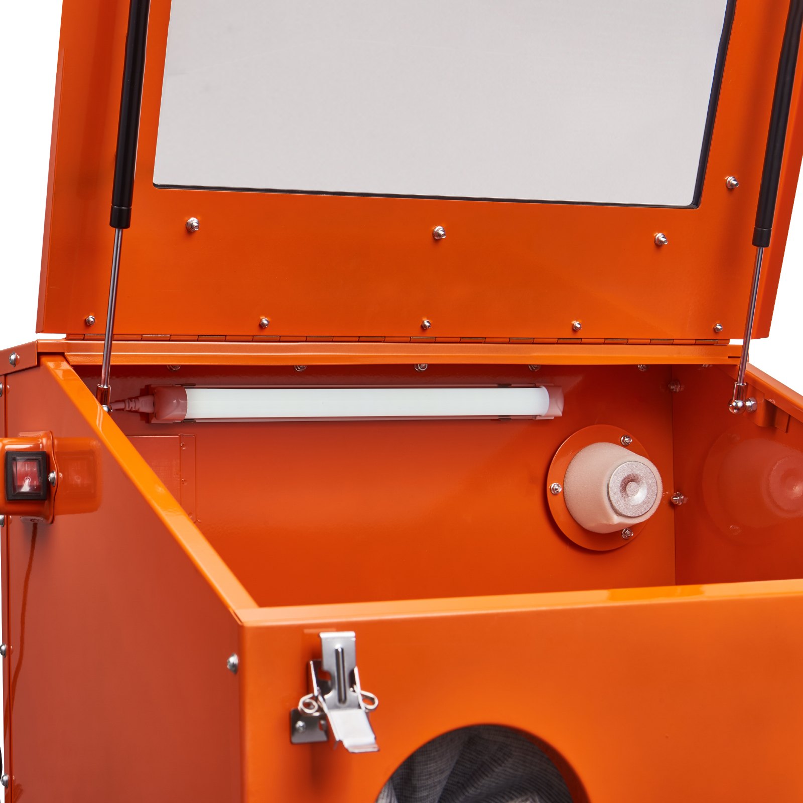 VEVOR Gabinete de chorro de arena, gabinete de chorro de arena portátil de 151,6 L de 40 a 120 PSI, chorro de arena de acero resistente con pistola de chorro de arena y 4 boquillas de cerámica