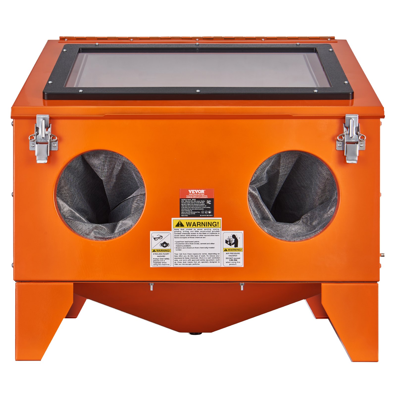 VEVOR Gabinete de chorro de arena, gabinete de chorro de arena portátil de 151,6 L de 40 a 120 PSI, chorro de arena de acero resistente con pistola de chorro de arena y 4 boquillas de cerámica